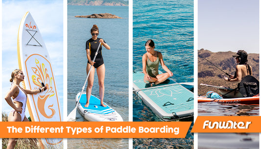 Different types of Funwater paddle boarding